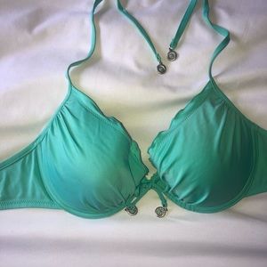 Blue green bikini top